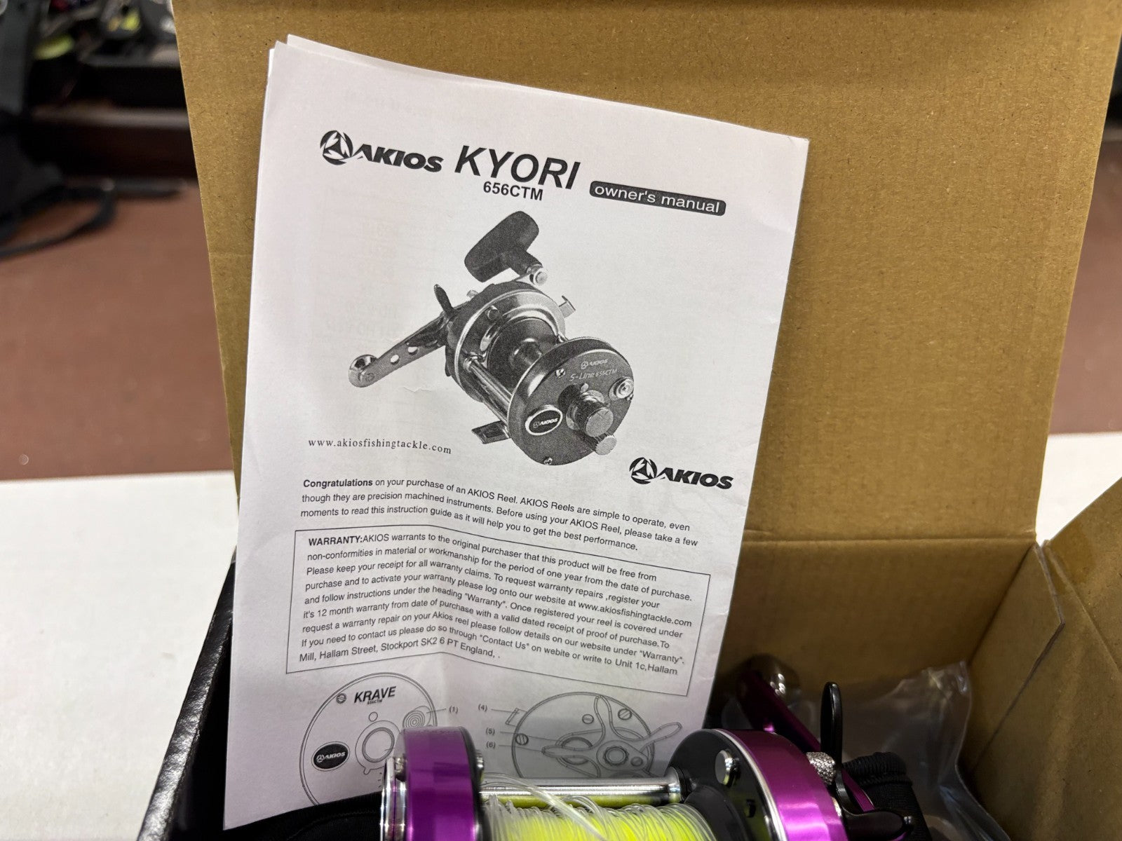 Akios Kyori 656 CTM Gun Smoke Purple Mutiplier Sea Fishing Reel Quick Delivery