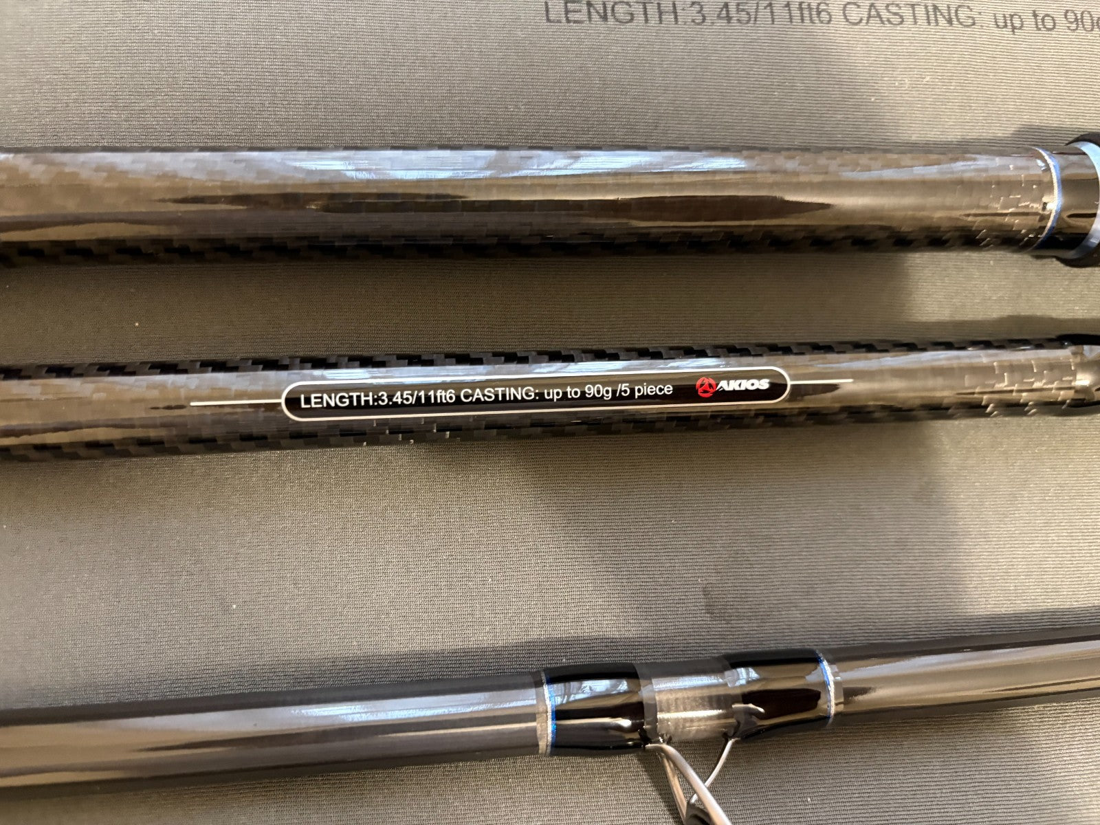 Akios IRONSPIN Long Cast 5 Piece Travel Lure Rod 90g 11FT 6" Quick Delivery