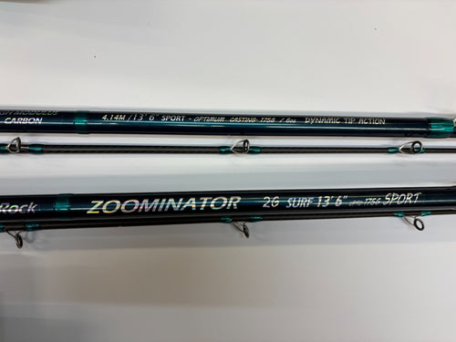 2x Pair Blackrock Zoominator 2G Surf 13ft 6" 3/6oz Sport Brand Sea Fishing Rod