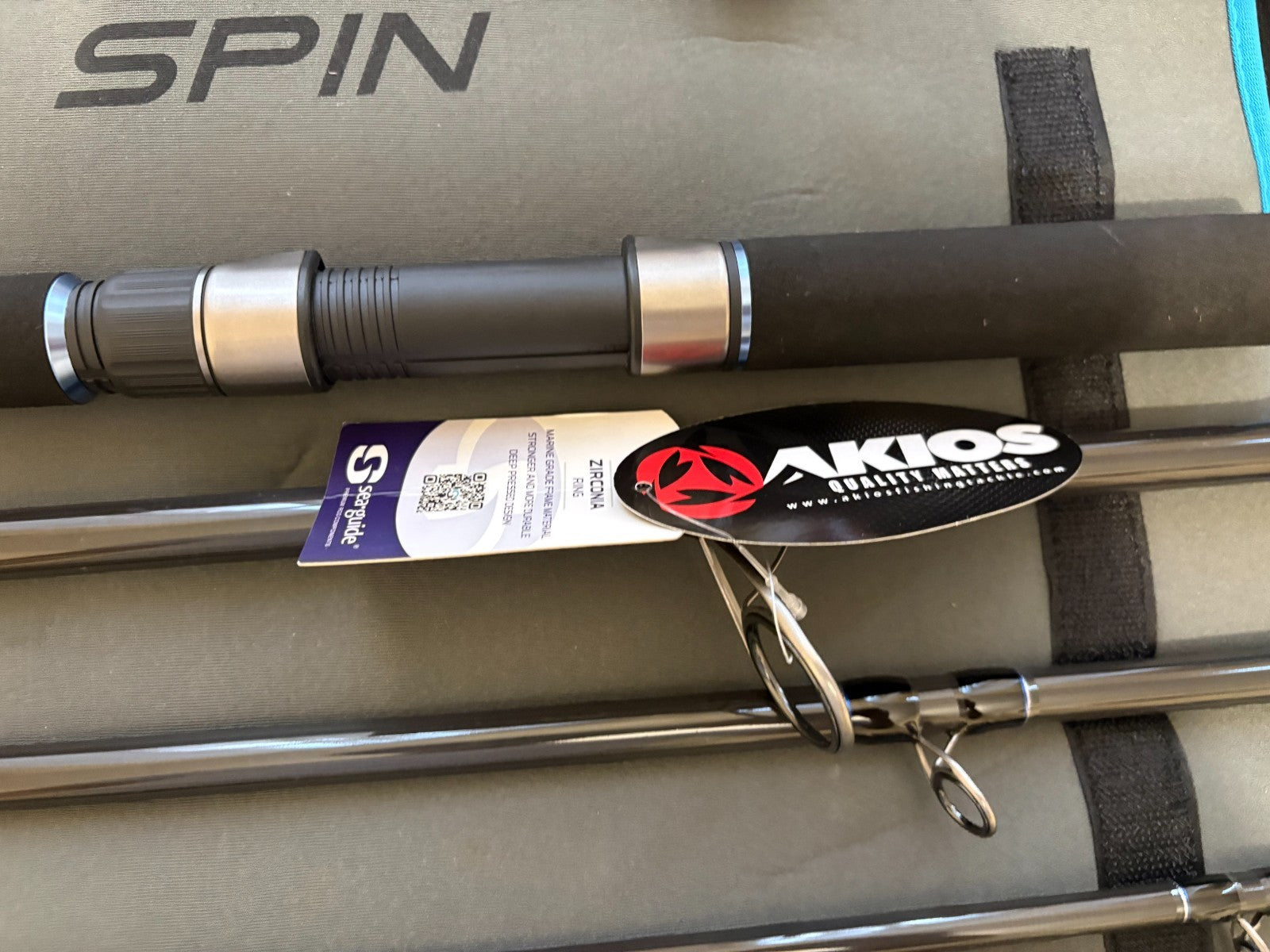 Akios IRONSPIN Long Cast 5 Piece Travel Lure Rod 90g 11FT 6" Quick Delivery