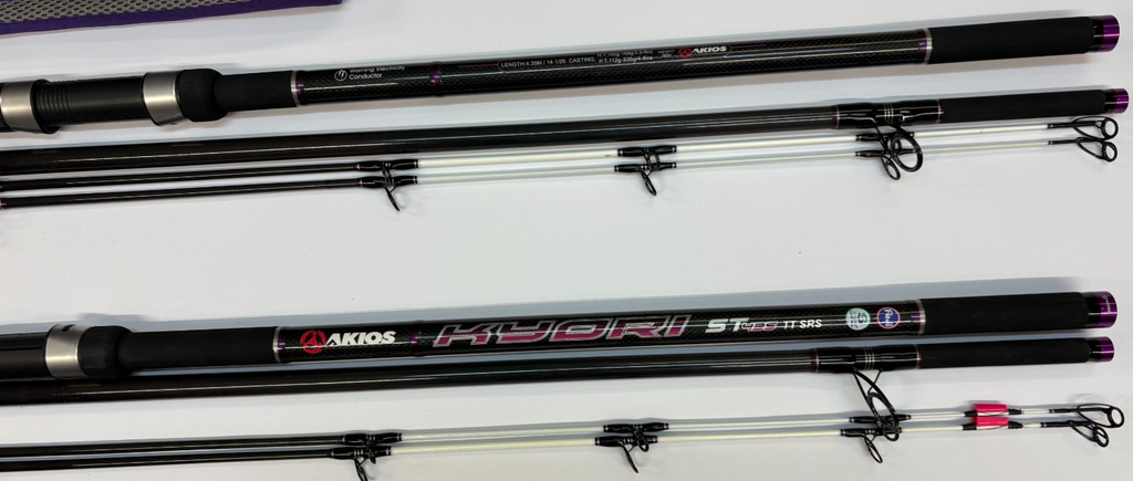 2x PAIR AKIOS Kyori ST 435 TT SRS 14ft 5" Great Sea Fishing Rod Quick Delivery