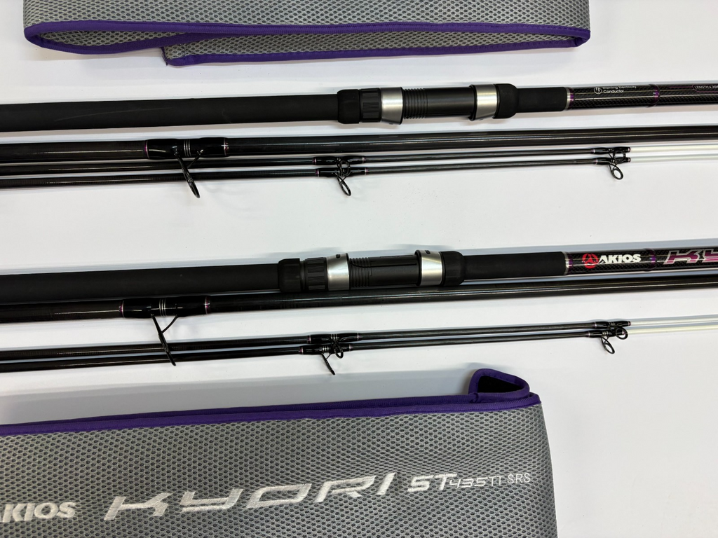 2x PAIR AKIOS Kyori ST 435 TT SRS 14ft 5" Great Sea Fishing Rod Quick Delivery