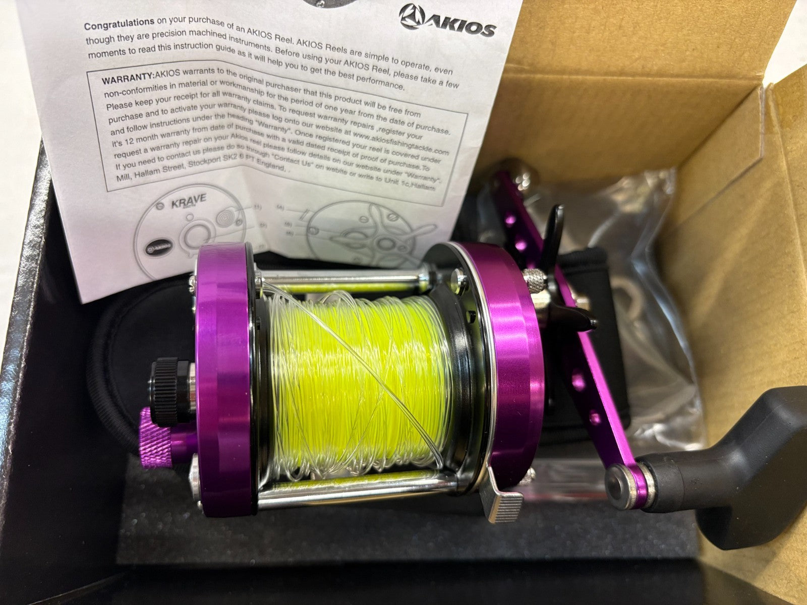 Akios Kyori 656 CTM Gun Smoke Purple Mutiplier Sea Fishing Reel Quick Delivery