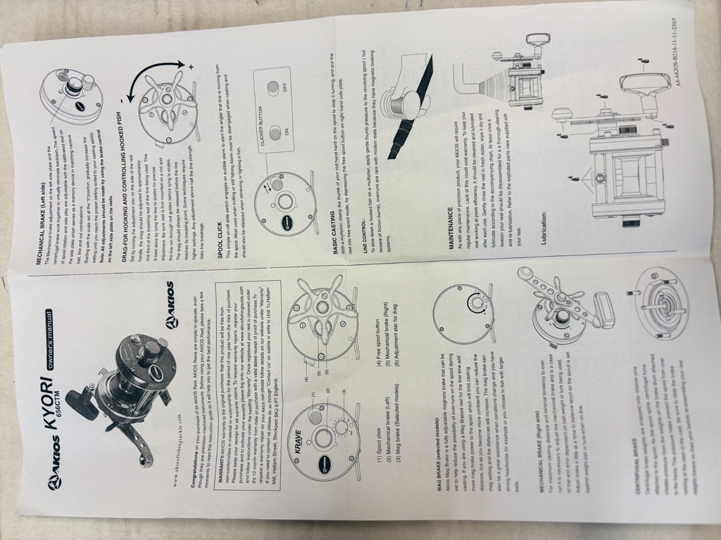 Akios Kyori 656 CTM Gun Smoke Purple Mutiplier Sea Fishing Reel Quick Delivery