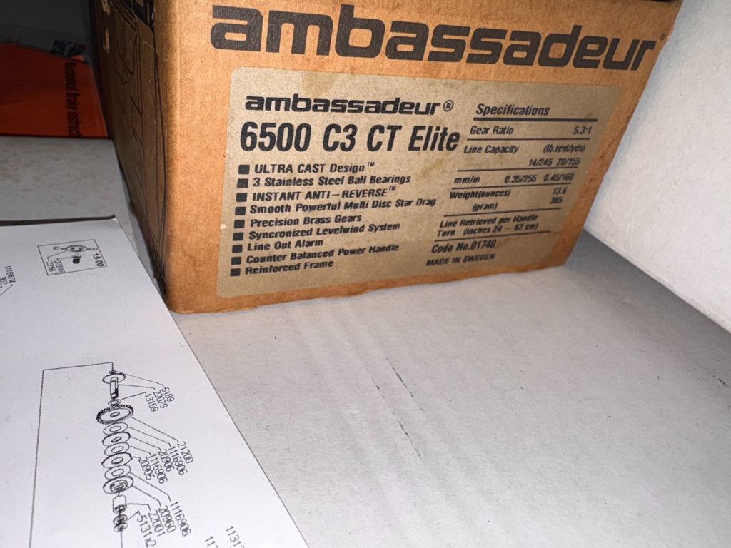 Abu Garcia Ambassadeur 6500 C3 CT  SEA Fishing SWEDEN G Reel Good Quick Delivery