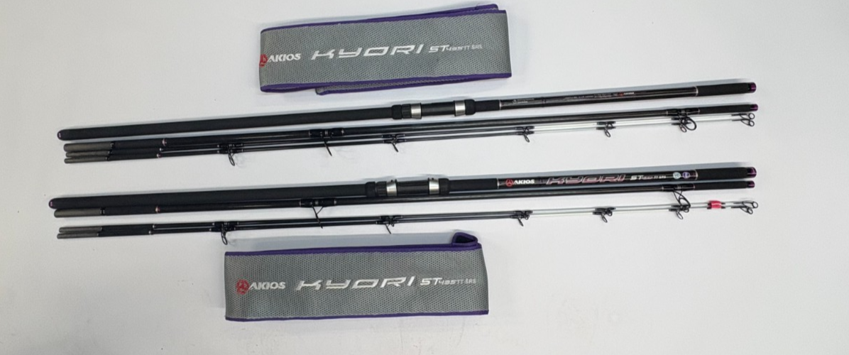 2x PAIR AKIOS Kyori ST 435 TT SRS 14ft 5" Great Sea Fishing Rod Quick Delivery