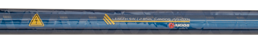 Akios IRON-STIK 3 Piece Lure and Bait 9ft 6" Sea Fishing Surf Rod Quick Delivery