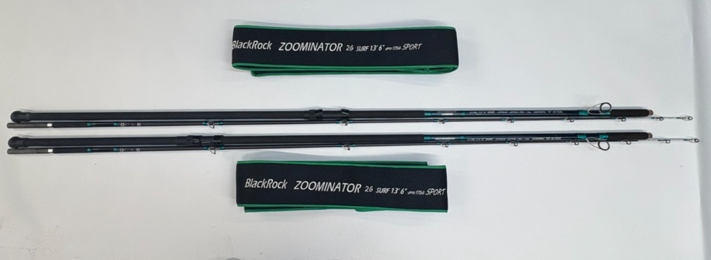 2x Pair Blackrock Zoominator 2G Surf 13ft 6" 3/6oz Sport Brand Sea Fishing Rod