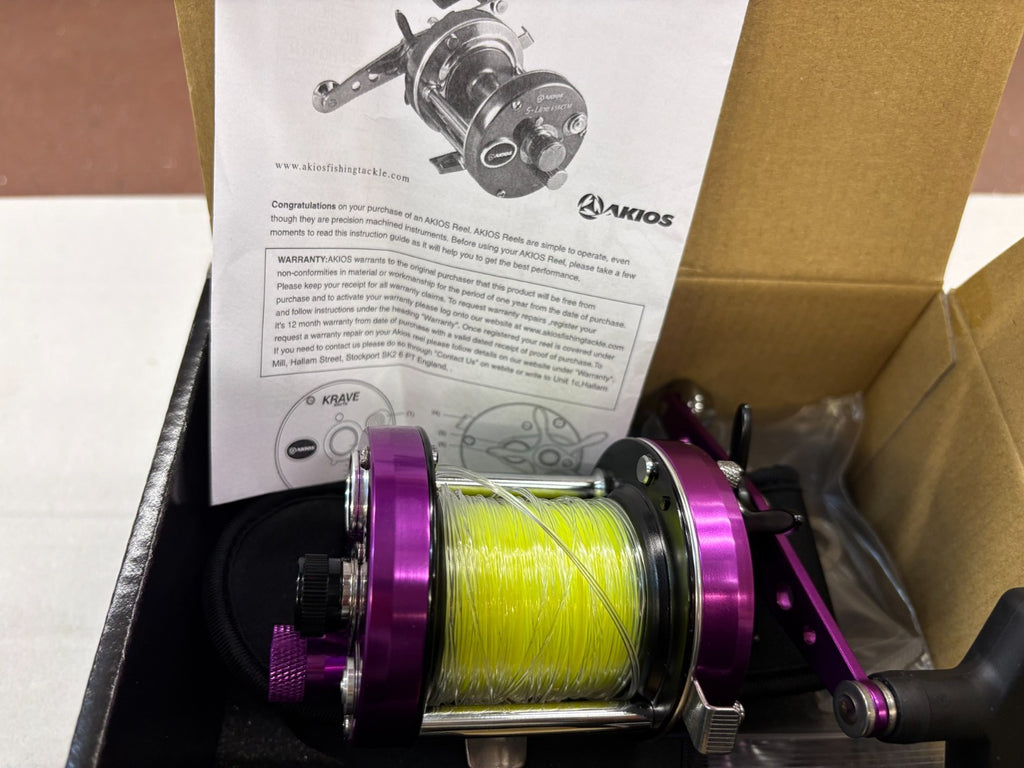 Akios Kyori 656 CTM Gun Smoke Purple Mutiplier Sea Fishing Reel Quick Delivery