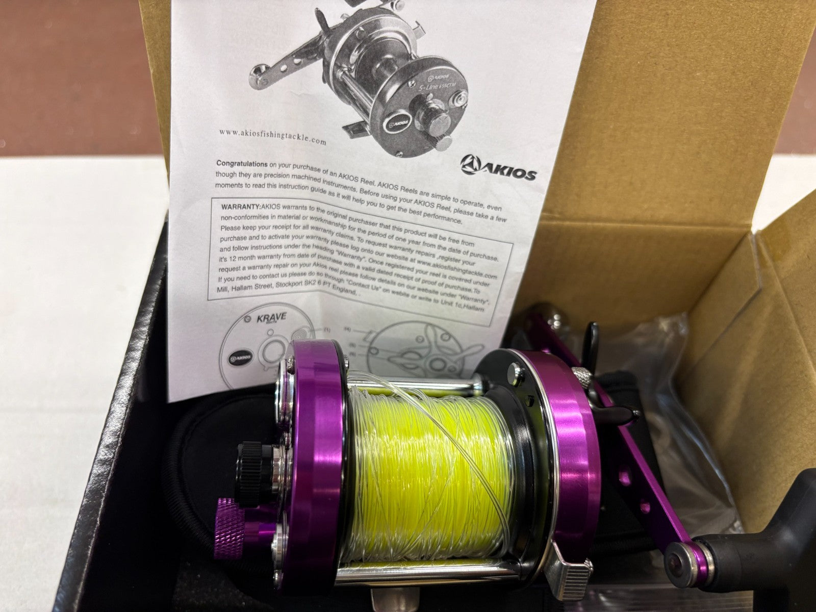 Akios Kyori 656 CTM Gun Smoke Purple Mutiplier Sea Fishing Reel Quick Delivery