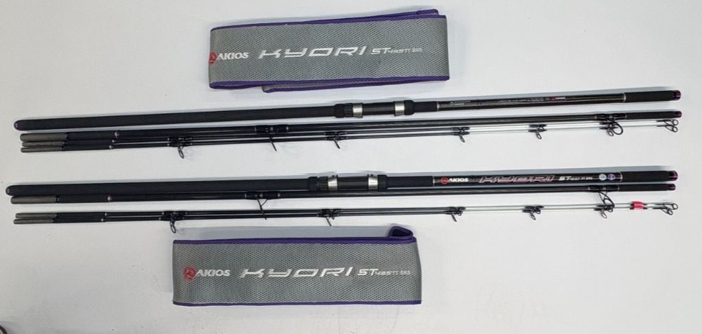2x PAIR AKIOS Kyori ST 435 TT SRS 14ft 5" Great Sea Fishing Rod Quick Delivery